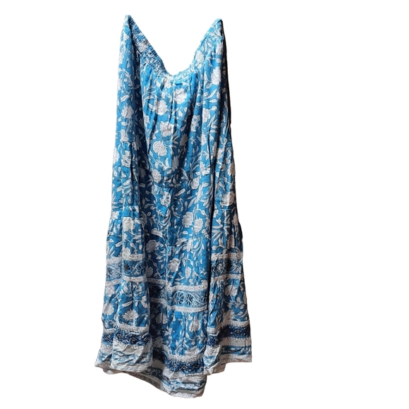 NWT Monsoon ARTISAN STUDIO Woodblock Print Skirt Blue - Picture 6 of 14